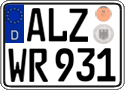 German license plate, Regular plates