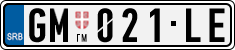 License plate of Serbia, Cars