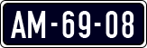 License plate of the Netherlands, Imported oldtimers (cars)