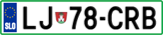 License plate of Slovenia, Cars