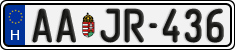 license plates of Hungary, Regular plates (2022)