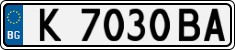 License plate of Bulgaria, Cars