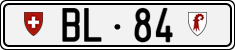 License plate of Switzerland, Cars
