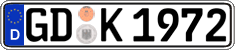 German license plate, Regular plates