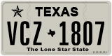 Texas, Regular plates (2012) (АBC-1234)