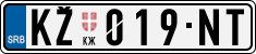 License plate of Serbia, Cars