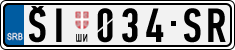 License plate of Serbia, Cars