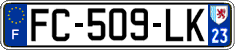 French license plate, SIV (ordinary)
