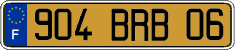 French license plate, FNI