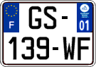 French license plate, SIV (ordinary)