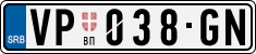 License plate of Serbia, Cars
