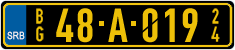 License plate of Serbia, Diplomatic