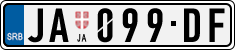 License plate of Serbia, Cars