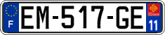 French license plate, SIV (ordinary)