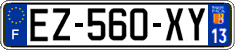 French license plate, SIV (ordinary)