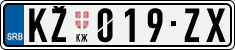 License plate of Serbia, Cars