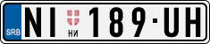 License plate of Serbia, Cars