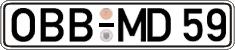 German license plate, Regular plates