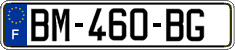French license plate, SIV (ordinary)
