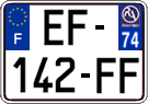 French license plate, SIV (ordinary)