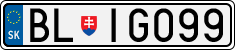 License plate of Slovakia, Vanity Plates