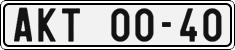 License plate of the Czech Republic, Cars (1960)