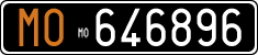 License plate of Italy, Cars (1927 year series)