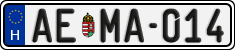 license plates of Hungary, Regular plates (2022)