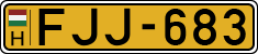 license plates of Hungary, Commercial vehicles (1990)