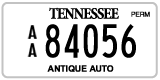 Tennessee, Antique (AA 12345)