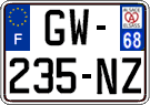 French license plate, SIV (ordinary)