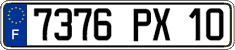 French license plate, FNI