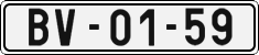 License plate of the Czech Republic, Cars (1960)