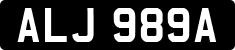 License plate of the United Kingdom, 1963 year system