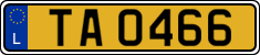 License plate of Luxembourg, 2003 year system
