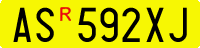 License plate of Italy, Cars (1994 year series)