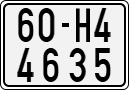 60-H4 4635, Honda Dream (Đồng Nai Province) License plate of Vietnam