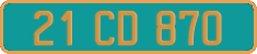 French license plate, Diplomatic