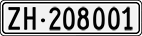 License plate of Switzerland, Cars