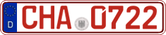 German license plate, Red license plates