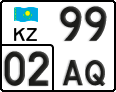 License plate Kazakhstan, Motorcycles (2012)