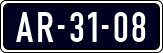 License plate of the Netherlands, Imported oldtimers (cars)