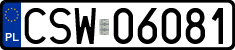 License plates of Poland, Regular car plates
