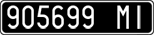 License plate of Italy, Cars (1927 year series)