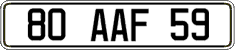 French license plate, FNI