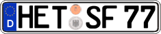 German license plate, Regular plates