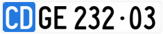 License plate of Switzerland, Diplomatic