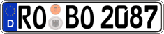 German license plate, Regular plates