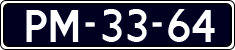 License plate of the Netherlands, Imported oldtimers (cars)