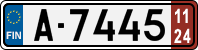 License plate of Finland, Export transit plates